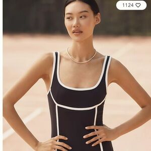 Piped Mini Dress $98 Daily Practice Black&White